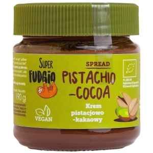 KREM PISTACJOWO - KAKAOWY BEZGLUTENOWY BIO 190 g - ME GUSTO (SUPER FUDGIO)