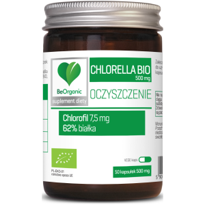 CHLORELLA BIO (500 mg) 50 KAPSUŁEK - BE ORGANIC