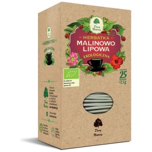 HERBATKA MALINOWO - LIPOWA BIO (25 x 2,5 g) 62,5 g - DARY NATURY