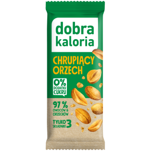 BATON DAKTYLOWY CHRUPIĄCY ORZECH BEZ DODATKU CUKRÓW 35 g - DOBRA KALORIA