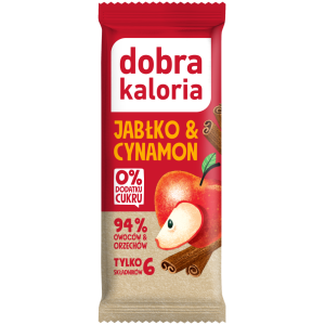 BATON DAKTYLOWY JABŁKO & CYNAMON BEZ DODATKU CUKRÓW 35 g - DOBRA KALORIA