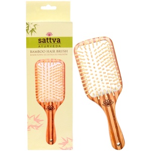 SZCZOTKA DO WŁOSÓW BAMBUSOWA - SATTVA (WELLNESS)