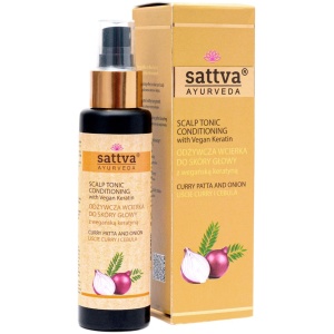 WCIERKA DO SKÓRY GŁOWY ODŻYWCZA LIŚCIE CURRY & CEBULA 100 ml - SATTVA (AYURVEDA)