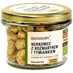ORZECHY NERKOWCA Z ROZMARYNEM I TYMIANKIEM BEZGLUTENOWE BIO 120 g - BIOSSOM