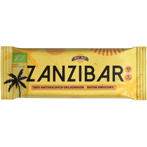 BATON OWOCOWY "ZANZIBAR" BEZGLUTENOWY BIO 40 g - ZMIANY ZMIANY