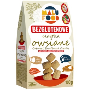 CIASTKA OWSIANE BEZ CUKRU BEZGLUTENOWE 100 g - MALU FOOD
