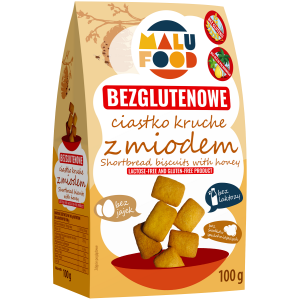 CIASTKA KRUCHE Z MIODEM BEZGLUTENOWE 100 g - MALU FOOD