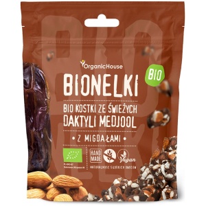 KOSTKI DAKTYLOWE Z MIGDAŁAMI BEZGLUTENOWE BIO 50 g - ORGANICHOUSE (BIONELKI)
