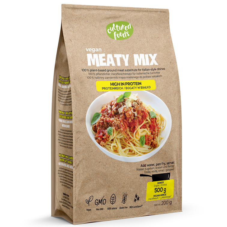 ZAMIENNIK MIĘSA MIELONEGO DO POTRAW WŁOSKICH BEZGLUTENOWY 200 g - CULTURED FOODS - obrazek 2