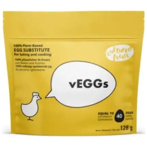 ROŚLINNY ZAMIENNIK JAJ DO PIECZENIA, GOTOWANIA, PANIEROWANIA ORAZ JAKO ZAMIENNIK ŻÓŁTKA BEZGLUTENOWY 128 g - CULTURED FOODS