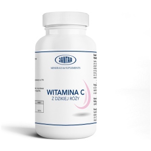 WITAMINA C Z DZIKIEJ RÓŻY (945 mg) 100 KAPSUŁEK - JANTAR