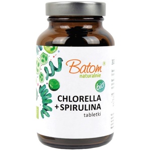 CHLORELLA + SPIRULINA BIO 240 TABLETEK - BATOM