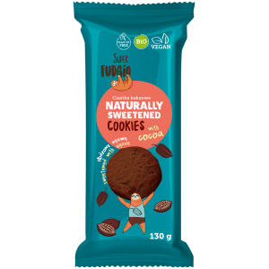 CIASTKA WEGAŃSKIE KAKAOWE SŁODZONE AGAWĄ BIO 130 g - ME GUSTO (SUPER FUDGIO)