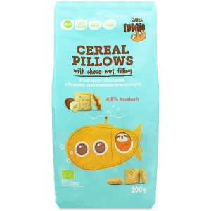 PODUSZKI ZBOŻOWE Z KREMEM CZEKOLADOWO - ORZECHOWYM BEZGLUTENOWE BIO 200 g - ME GUSTO (SUPER FUDGIO)