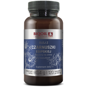 OLEJ Z CZARNUSZKI EGIPSKIEJ TŁOCZONY NA ZIMNO (670 mg) 120 KAPSUŁEK - BIOOIL