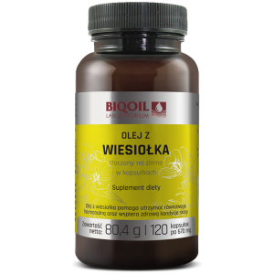 OLEJ Z WIESIOŁKA TŁOCZONY NA ZIMNO (670 mg) 120 KAPSUŁEK - BIOOIL