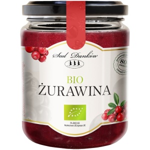 ŻURAWINA Z CUKREM TRZCINOWYM BIO 260 g - SAD DANKÓW