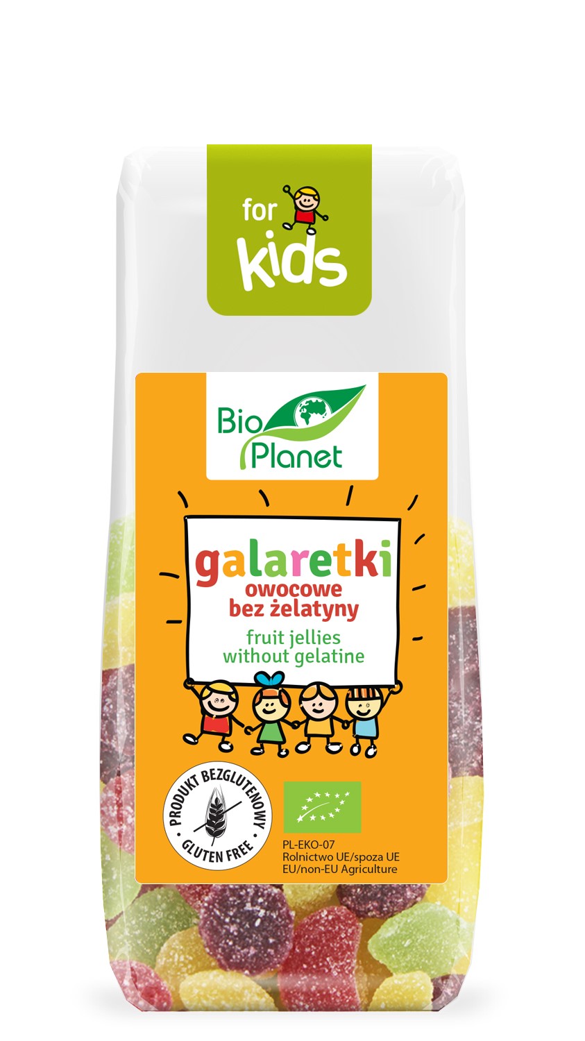 GALARETKI OWOCOWE BEZ ŻELATYNY BEZGLUTENOWE BIO 100 g - BIO PLANET