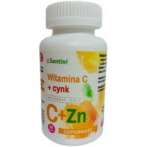 WITAMINA C + CYNK 60 TABLETEK - SANTINI