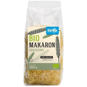 MAKARON (ORKISZOWY Z KURKUMĄ) NITKI ZŁOCISTE BIO 250 g - NIRO