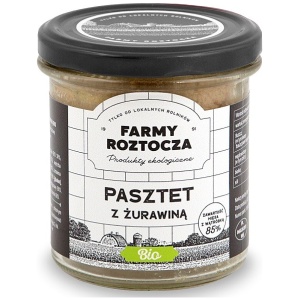 PASZTET DROBIOWO - WIEPRZOWY Z ŻURAWINĄ BIO 180 g (SŁOIK) - FARMY ROZTOCZA