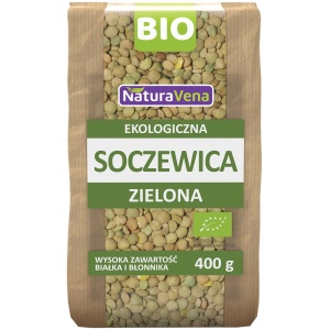 SOCZEWICA ZIELONA BIO 400 g - NATURAVENA