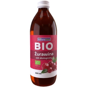 SOK Z ŻURAWINY 100 % BIO 500 ml - NATURAVENA