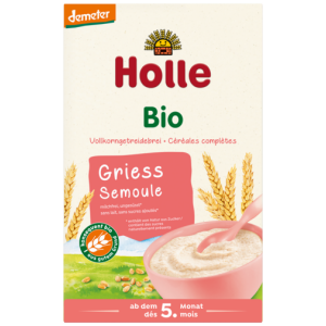 KASZKA PEŁNOZIARNISTA BEZ DODATKU CUKRÓW OD 5 MIESIĄCA DEMETER BIO 250 g - HOLLE