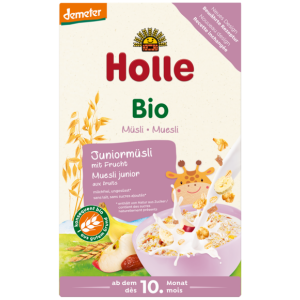 KASZKA MUSLI JUNIOR Z OWOCAMI OD 10 MIESIĄCA DEMETER BIO 250 g - HOLLE