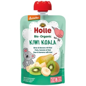 MUS W TUBCE KIWI KOALA (GRUSZKA - BANAN - KIWI) BEZ DODATKU CUKRÓW OD 8 MIESIĄCA DEMETER BIO 100 g - HOLLE