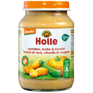 DYNIA - CUKINIA - ZIEMNIAK BEZ DODATKU CUKRÓW BEZGLUTENOWE OD 6 MIESIĄCA DEMETER BIO 190 g (SŁOIK) - HOLLE