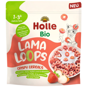 KÓŁECZKA ZBOŻOWE JABŁKOWO - TRUSKAWKOWA LAMA BEZ DODATKU CUKRÓW OD 1 ROKU BIO 125 g - HOLLE