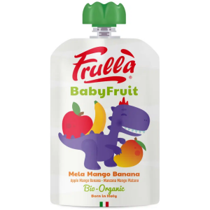 PRZECIER OWOCOWY JABŁKO - MANGO - BANAN BEZ DODATKU CUKRÓW BEZGLUTENOWY OD 6 MIESIĄCA BIO 100 g - FRULLA (NATURA NUOVA)