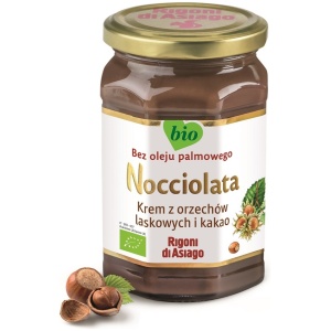 KREM Z ORZECHÓW LASKOWYCH I KAKAO BEZGLUTENOWY BIO 250 g - RIGONI DI ASIAGO (NOCCIOLATA)