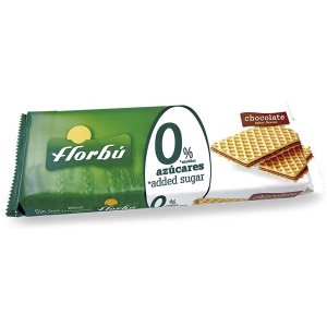 WAFELKI Z KREMEM KAKAOWYM BEZ DODATKU CUKRU 150 g - FLORBU
