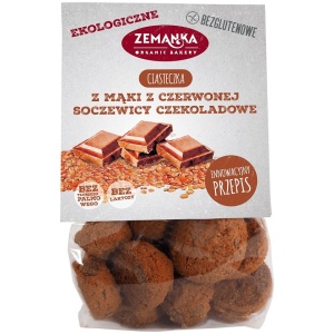 CIASTKA Z MĄKI Z CZERWONEJ SOCZEWICY CZEKOLADOWE BEZGLUTENOWE BIO 100 g - ZEMANKA