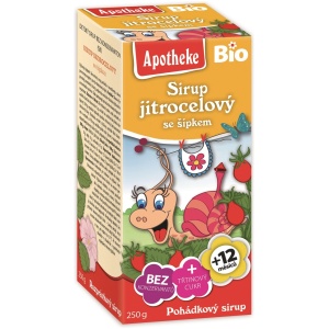 SYROP DLA DZIECI Z BABKI LANCETOWATEJ I DZIKIEJ RÓŻY PO 1 ROKU ŻYCIA BIO 250 g - APOTHEKE