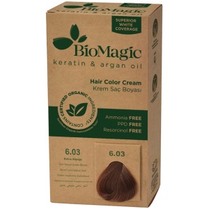 FARBA DO WŁOSÓW CIEMNY ZŁOTY BLOND (6.03) 250 g - BIOMAGIC