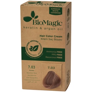 FARBA DO WŁOSÓW ZŁOTY BLOND (7.03) 250 g - BIOMAGIC