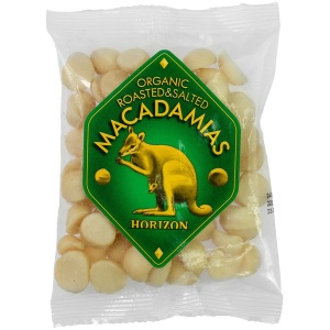 ORZECHY MACADAMIA PRAŻONE I SOLONE BIO 100 g - HORIZON