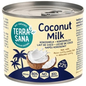 COCONUT MILK - NAPÓJ KOKOSOWY BEZ GUMY GUAR (22 % TŁUSZCZU) BIO 200 ml - TERRASANA