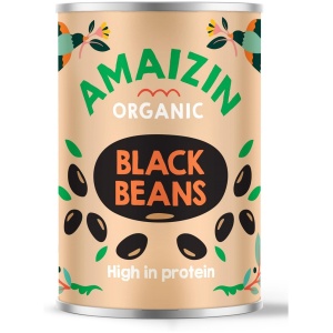 FASOLA CZARNA W ZALEWIE BEZGLUTENOWA BIO 400 g (240 g) - AMAIZIN