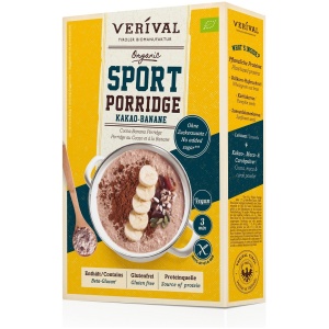 OWSIANKA SPORT KAKAOWO - BANANOWA BEZ DODATKU CUKRÓW BEZGLUTENOWA BIO 350 g - VERIVAL