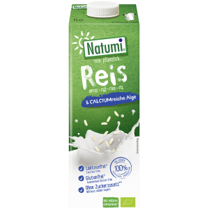 NAPÓJ RYŻOWY Z ALGAMI MORSKIMI (WAPŃ) BEZ DODATKU CUKRÓW BEZGLUTENOWY BIO 1 L - NATUMI