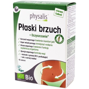 TABLETKI NA PŁASKI BRZUCH BIO 45 szt. - PHYSALIS