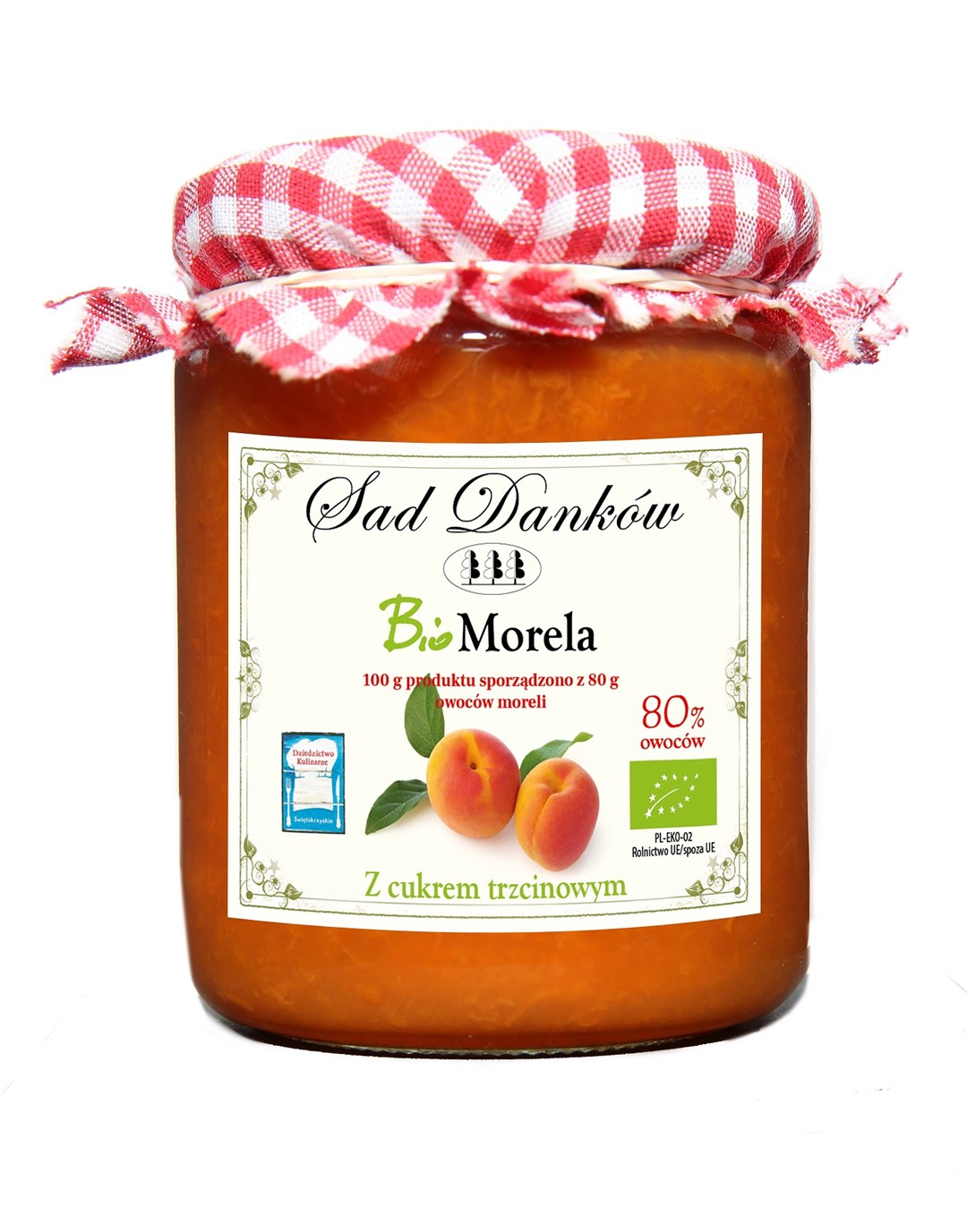 MORELA 80 % Z CUKREM TRZCINOWYM BIO 270 g - SAD DANKÓW