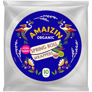 PAPIER RYŻOWY NA SPRING ROLLSY I SAJGONKI BEZGLUTENOWY BIO (10 szt.) 100 g - AMAIZIN