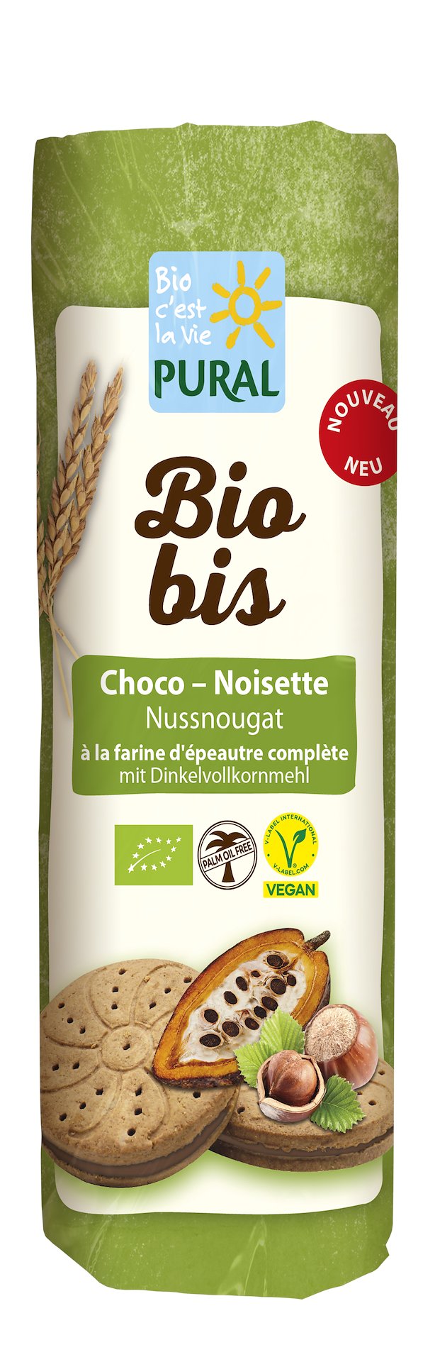 CIASTKA MARKIZY ORKISZOWE Z KREMEM KAKAOWO - ORZECHOWYM FAIR TRADE BIO 320 g - PURAL (BIO BIS)