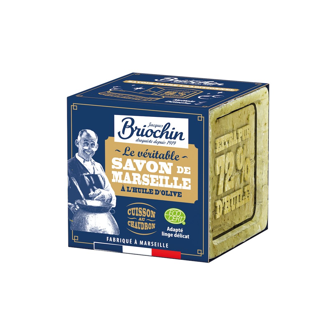 MYDŁO MARSYLSKIE W KOSTCE OLIWKOWE ECO 300 g - BRIOCHIN