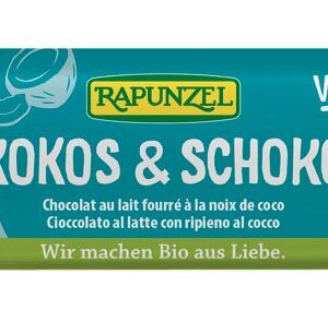 BATONIKI KOKOSOWE W CZEKOLADZIE MLECZNEJ BIO 50 g - RAPUNZEL